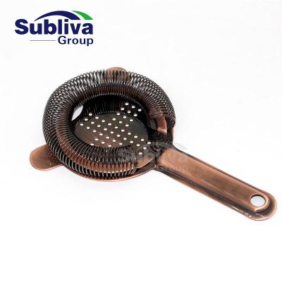 China Two-tone plated bar strainer with cross openings for sale