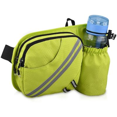 China Water Proof Nylon Waist Bag Dog Fanny Pack With Water Bottle Holder Fits Large Smartphones for sale