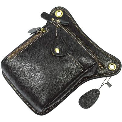 China Luxury Leather Motorcycle Waist Pack Bag For Men And Women for sale