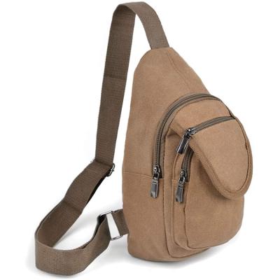 China Portable Canvas Sling Bag Cross - Body Backpack With Adjustable Strap for sale