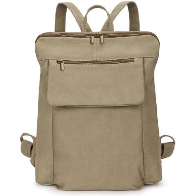 China Vintage Portable Outdoor Backpack Canvas Portable School Bag For College Student for sale