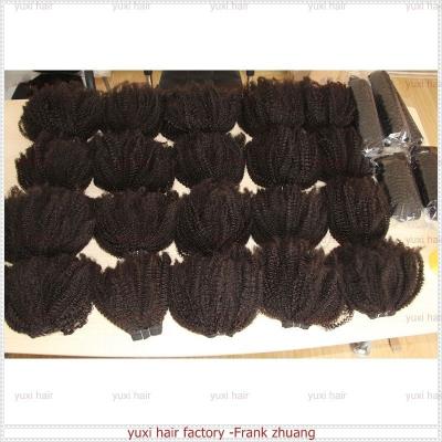 China Highest Quality Brazilian Curly Afro Kinky Curly Tight Clip In Hair Extensions for sale