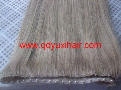 China Factory Wholesale Hair Silky Straight 100% Hand Tied Weft PU With Micro Rings for sale