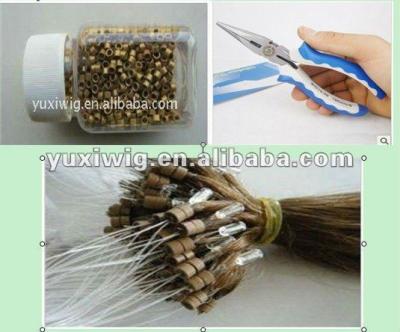 China Silky Straight Wave Factory Silicon Micro Beads Extension Tools for sale