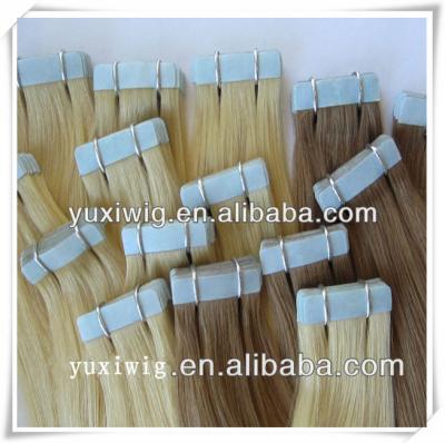 China Best 100% Silky Straight Virgin Hair German Blue Wave Tape Hair Extensions for sale