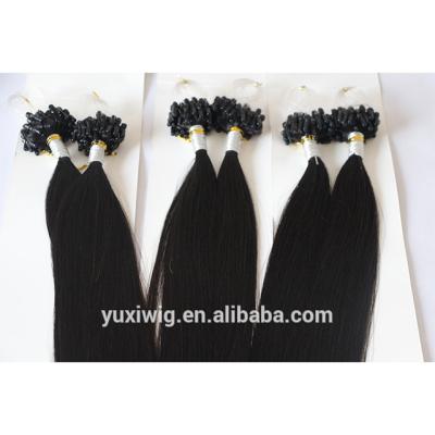 China Hot Selling Best Quality Keratin 1G Micro Loop Hair Extension Brazilian Hair Glue Cuticle Good Wave Silky Straight Back for sale