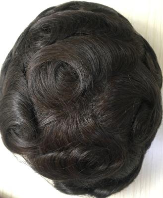 China Remy Human Hair Man Hair System PU Man Wig Durable Human Hair Toupee toupee-pu for sale