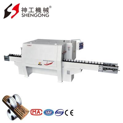 China Shengong MJY142U-30 VERTICAL Multi Rip Saw Machine For Cutting Round Log for sale