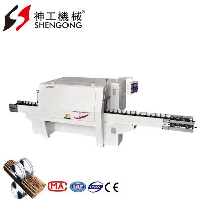 China Shengong MJY142U-35 VERTICAL Round Cut Multi-bladed Log Rip Saw for sale