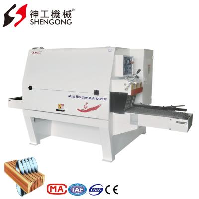 China Machine VERTICAL multiblade saw mill tear Shengong MJF142-2535 for lumber sawing for sale