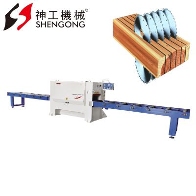 China Shengong Horizontal Straight Line High Speed ​​Band Ripping Saw / Multi Ripping Saw for sale