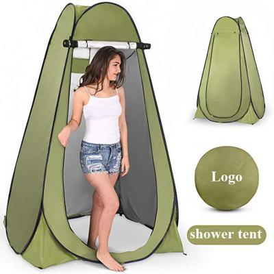 China With Small Window 3 Automatic Single Use Thick Polyester Folding Silver-Coated Pop Up Waterproof Pop Folding Beach Toilet Shower Tent Te koop