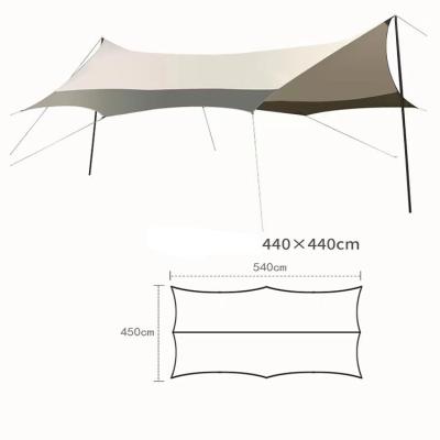 Κίνα Patio\Garden\Pu200 Retractable Sun Shade Tent Outdoor Waterproof Fabric 210T Polyester RV Screen Foldable Caravan Tent With Wind Rope προς πώληση