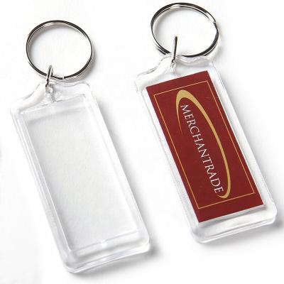 China Decoration Gift Accept Custom Wholesale Blank Acrylic Key Chain Custom Shape Clear Acrylic Key Chain Blank For Key Chain for sale