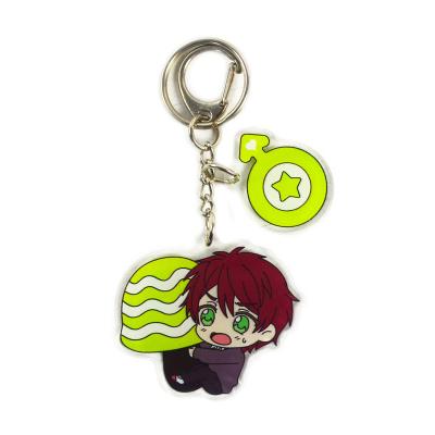 China Wholesale High Quality Plastic Accept Custom Acrylic Key Chain Charm Acrylic Charms Custom Key Chain Double Sided for sale