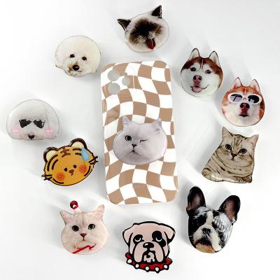 China Wholesale High Quality Waterproof Pet Shaped Acrylic Plastic Bag Mobile Phone Stand Cell Phone Holder for sale