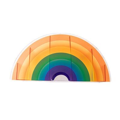 China New Product Rainbow Storage Acrylic Pen Holder For Office Home School High Quality Pen Holder for sale