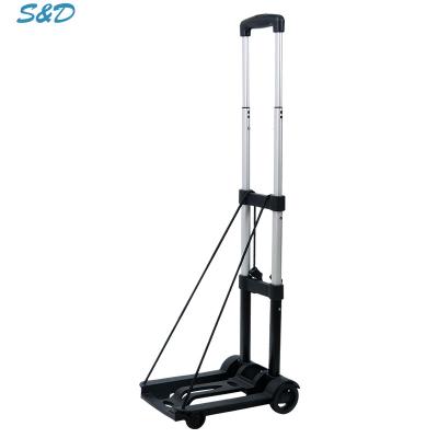 China 4 Wheel Plastic Folding Portable Folding Wheels Shopping Trolley Aluminum Hand Trolley For Elderly for sale