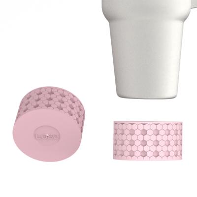 Chine PS 3D tasse en silicone pare-chocs bottle Manche pour 20 30 40 oz Tumbler avec le manche tasse couvercle en silicone bouteilles couvercle inférieur à vendre