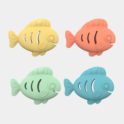 China Wholesale food grade silicone Cat Mint Ball Fish Shaped Toys Pet Toys Interactive Ball Teeth Cleaning pet toys and accessories à venda