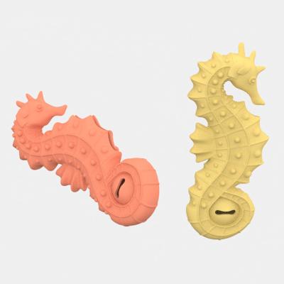 Cina Hot Sale BPA Free Silicone Seahorse Dog Puzzle Toy Egg Puppy Food Slow Feeder Pet Dog Interactive Silicone PET CHEW TOYS in vendita