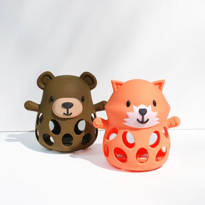 Cina PAISEN Guanto da dentiere da orso Unisex Doni per neonati personalizzati senza BPA Carini giocattoli da dentiere in silicone a forma di animale Dolci dentiere per bambini in vendita