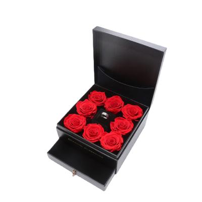 China Professional Custom Logo Luxury Black Recyclable Factory Price Flower High End Elegant Box Recyclable for sale