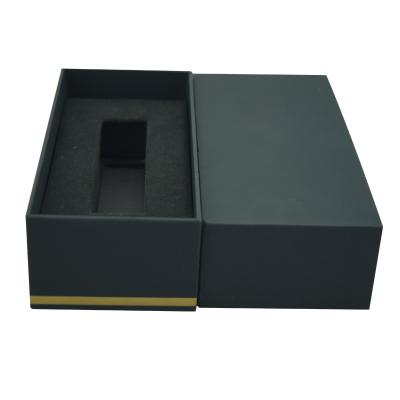 China 2021 Wholesale Price Recyclable Black Bulk Custom Drawer Cardboard Gift Paper Box Packaging Box for sale