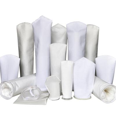 China PE PTFE Plastic Water Filter Bags SS Ring Welded Non-Woven Liquid Water Filtration for sale