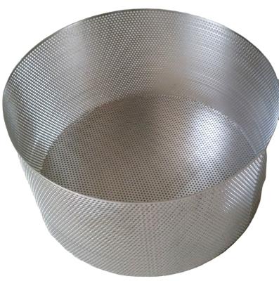 China Hotels Stainless Steel SS Filter Wire Mesh Filter Basket Heat Sealed Perforated Bucket Strainer for sale