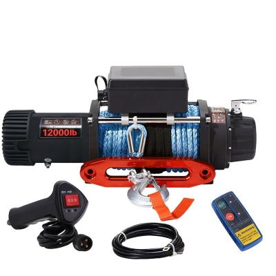 China Quality AUTO Guaranteed Suitable Price Warn 12v 12000lbs Synthetic Rope Winch for sale