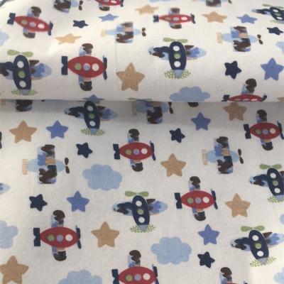 China Viable Printed Baby Flannel Fabric For Kids Children Bedding Pajamas for sale