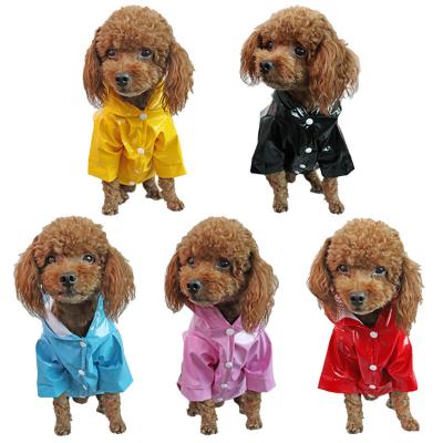 China Waterproof Pet Hood Waterproof Jumpsuit Custom Small Pet Towable Transparent Two Leg Raincoat Raincoat Clothing for sale