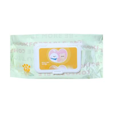 China Comfortable Natural Dog Grooming Supplies Cleaning Pet Wet Wipes For Dogs Whitening Finger Teeth Eye for sale