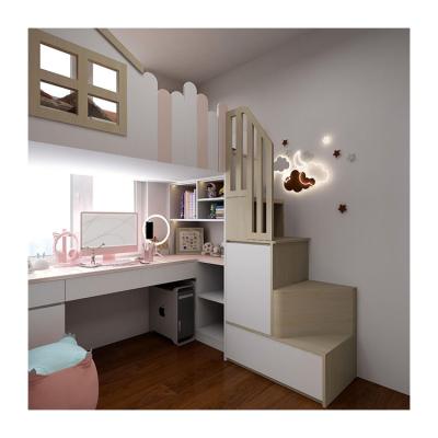 China (Other) New Adjustable Cartoon With Office Wardrobe Bunk Bed Multifunctional Bedroom Combined Household Furniture Storage for sale