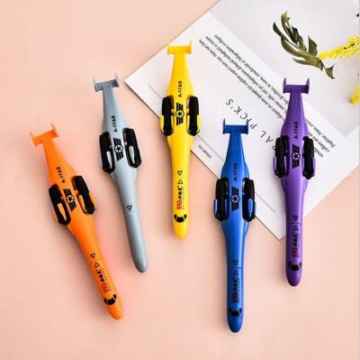 China Best quality normal kawaii stationery gift items character airplane animal shaped for kids cute ink plastic pen gel pens for sale