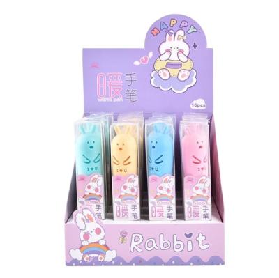 China Hot new kids heart girl school stationery kawaii rabbit decompression pen gel 0.5mm black ink single function normal plastic for sale