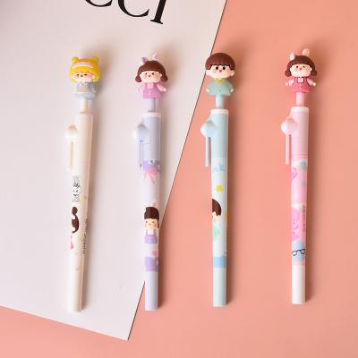 China Good quality kawaii normal school supplies cute stationery student for girls shape nice custom cartoon gel rubber pen for sale