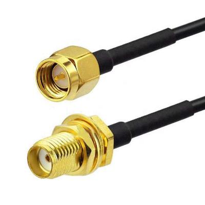 China RF Sma Male To Female Bulkhead SMA Cable Male To Female Antenna Adapter Bulkhead RG174 Pigtail Coaxial Cable for sale