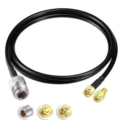 China RF N Type Female To RP-SMA Male Sma Male Rg58 1M Sma Connector For Rg58 Cable for sale