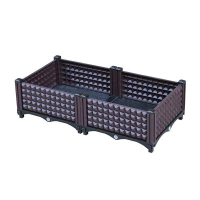 China High Quality Backyard Outdoor Garden Planting Box Corrosion Resistance Plastic Garden Plant Pot Raised Garden Bed Planter Box for sale