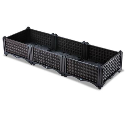 China Modern the latest hot sale plastic woven flowerpot planting box plastic vegetable planting box with high quality and low price for sale