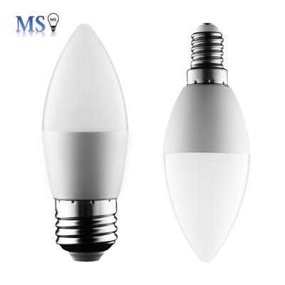 China Residential C37 candle led light bulb 5w 7w e27 e14 b22 C series smd2835 for sale