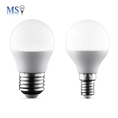 China Residential Plastic Aluminum Led Lamp E27 E14 3w 5w 7w G45 Light Bulb For Home for sale