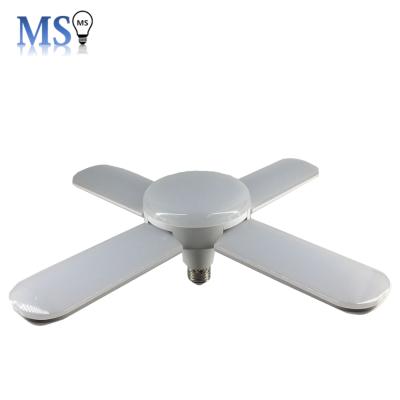 China New Design Residential Led Fan Lamp 75w Four Add One Blade Bulb Light For Warehouse for sale