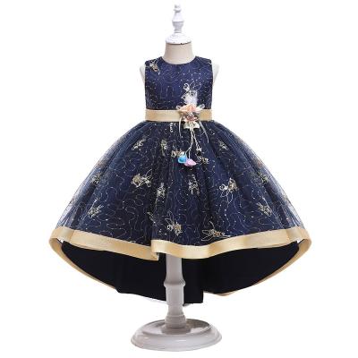 China High Quality Breathable Formal Dress For Exquisite Kids Flower Girl Mesh Embroidery Top Grade Girl Dresses 8 Years for sale