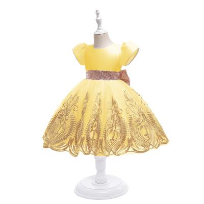 China Simple Style Summer Breathable Dress For Birthday Child Girl Dresses Little Bridesmaid Breathable Dress for sale