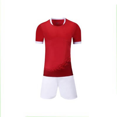 China Quick Dry Team Training Soccer Jersey Red White Sports Wear Men for sale