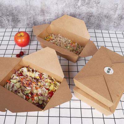 China Meal Disposable Rectangular Box Paper Packing Takeout Paper Box For Spot Food for sale