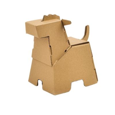 China New Diy Custom Creative Corrugated Cardboard Toys Kids Cardboard Graffiti Paper Toys for sale